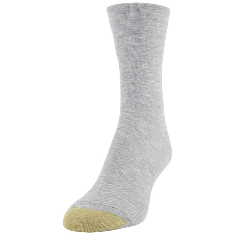 GOLDTOE Women's Ultra Soft Mid Crew Socks, 6-Pairs, Light Grey Assorted, Shoe Size: 6-9 - Image 2